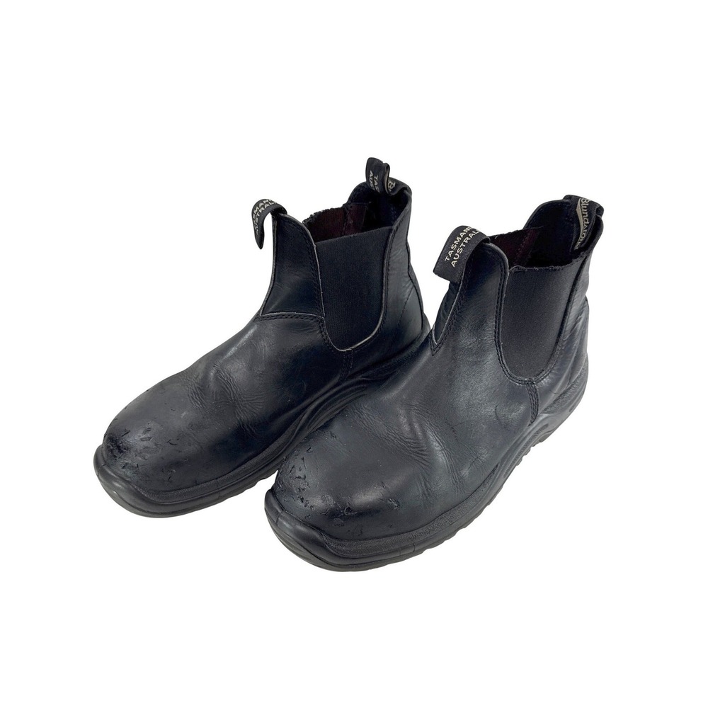 Blundstone Chelsea Work Boots Men Size US 11 Steel Toe Work Safety Black Leather